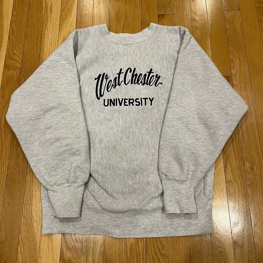 Vintage West Chester University Golden Rams Champion Reverse Weave‎ Sweatshirt S